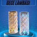 Yeni Nesil Modern Kristal Masa ve Gece Lambası Dokunmatik Renk Değiştirebilen