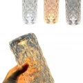 Yeni Nesil Modern Kristal Masa ve Gece Lambası Dokunmatik Renk Değiştirebilen