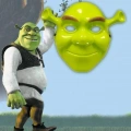 Yeşil Shrek Maskesi 21x25 Cm