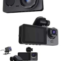 Yol Kayıt Araç Kamerası HD DVR 3 Kameralı 2.0in Ekranlı Ön İç Arka
