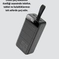 Yüksek Kapasiteli 50.000 mAh Powerbank – Type-C, Lightning ve Micro USB Uyumlu, Çoklu Cihaz Şarj Özellikli