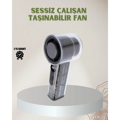 100 Kademeli Ayarlanabilir Mini Fan | Dijital Ekranlı Serinletici