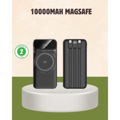10000 mAh Kablosuz Powerbank – 15W Hızlı Şarj,  Type-C Çoklu Çıkışlı