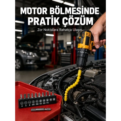 12 Parça Vidalama Uç Seti Akrobat Tasarım Dayanıklı Metal Yeni Nesil