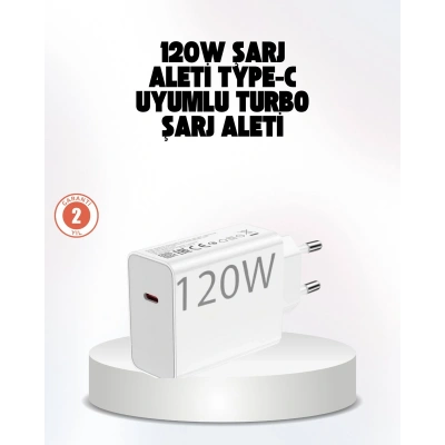 120W Güçlü Hızlı Şarj Adaptörü ve Type-C Kablo Seti – Güvenli Şarj Teknolojisi