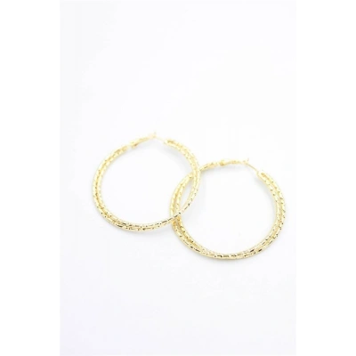 2li Halka Küpe- 5 cm - Altın
