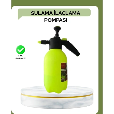 2 Litre Pompalı Püskürtücü Bakır Nozullu Ayarlı Sprey Temizlik ve Bahçe