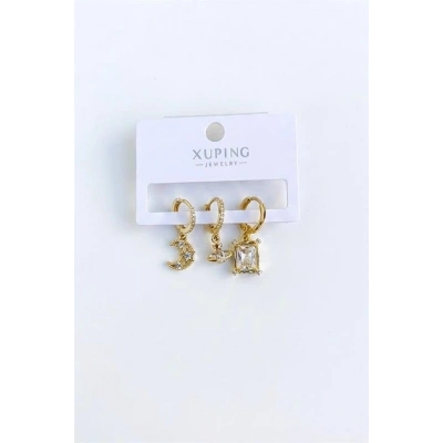 3lü Xuping Küpe - Altın