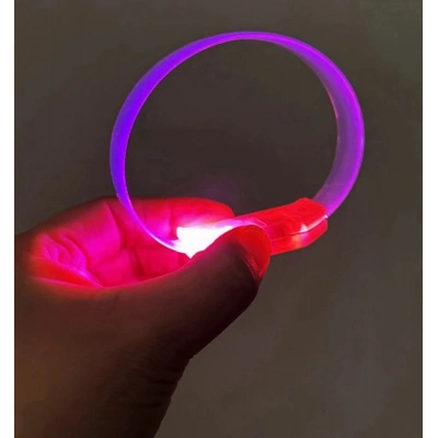3 Modlu Pilli Led Işıklı Esnek Parti Bilekliği Pembe