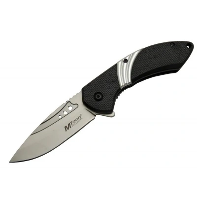 4214 Beyaz Kamp Çakı 20cm- Yarı Otomatik, Kemerlikli, Oluklu
