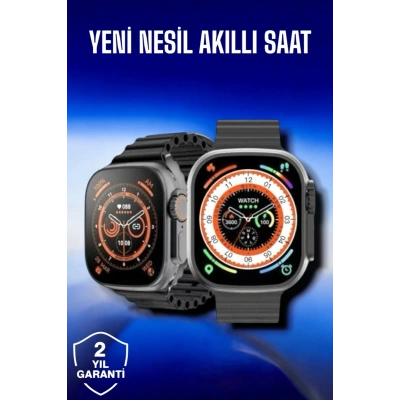 45 MM Gri Kasa Ultra Akıllı Saat Sesli Görüşme, Sağlık Takibi, Suya Dayanıklı