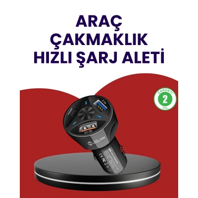 55W PD ve Quick Charge 3.0 Destekli Polygold Araç Şarj Adaptörü