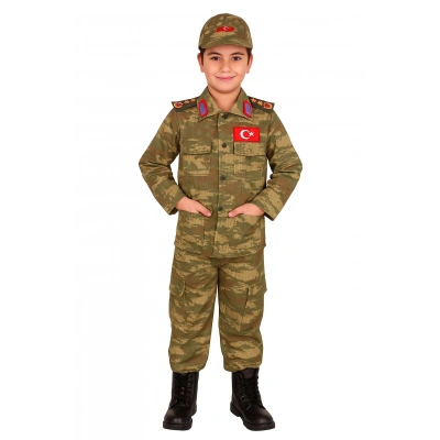 HERŞEYTREND Çocuk Asker Kıyafeti Single (TSK)