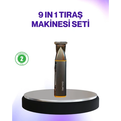 9’u 1 Arada Şarjlı Erkek Bakım Cihazı Saç Sakal Bıyık Ense Trimmer