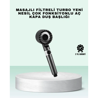 Aç Kapa Tuşlu Filtreli Duş Başlığı Yeni Nesil Tasarım