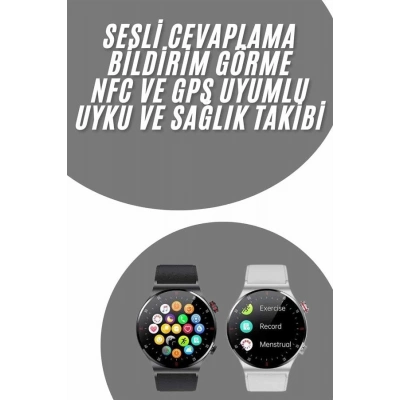 Akıllı Saat Adımsayar Nabız Ölçer Titreşim Özellikli Çağrı Cevaplama Sosyal Medya