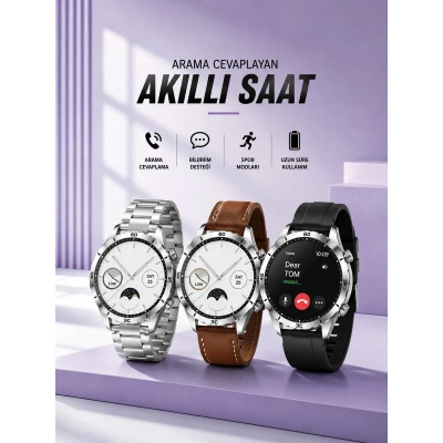 Akıllı Saat Bildirim Görme Sesli Görüşme Çoklu Kordon GPS Takibi
