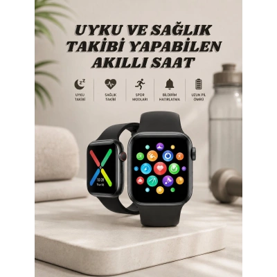Akıllı Saat Wireless Şarj Yüksek Çözünürlüklü Müzik Dinleme Sesli Cevaplama