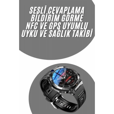 Akıllı Saat Yeni Model Sesli Asistan Bildirim Görme Bluetooth Bağlantılı Müzik Dinleme