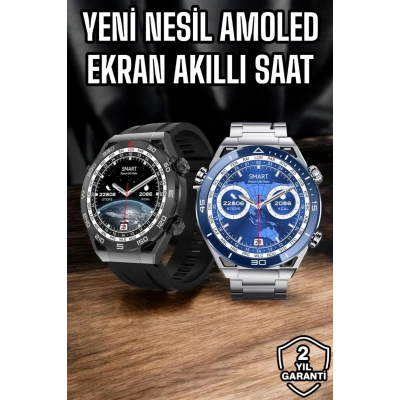 Akıllı Saat Yeni Nesil 2024 Model Metal Kordonlu Bluetooth Bağlantılı