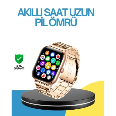 AMOLED Ekranlı Türkçe Menülü Akıllı Saat Bluetooth Görüşmeli