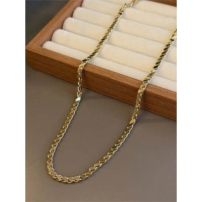 Arpa Zincir Kolye - 70cm - Altın