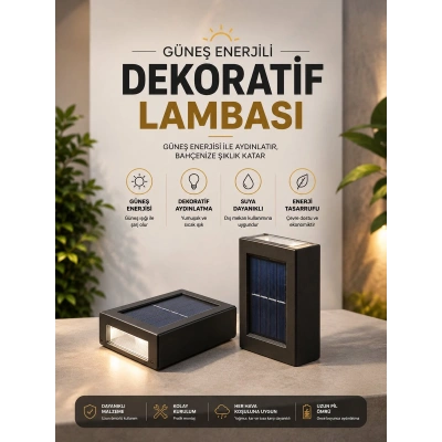 Bahçe Aydınlatması Solar Güneş Enerjili Dekoratik Led Işıklı Lamba