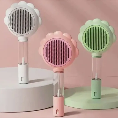 HERŞEYTREND Basmalı Telli Su Sprey Hazneli Hayvan Fırçası