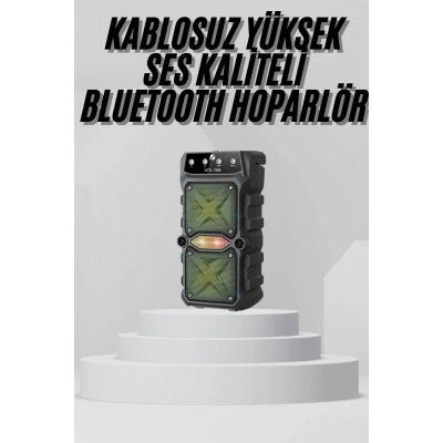 Bluetooth Hoparlör Yüksek Ses Kaliteli Büyük Boy Çift Çıkışlı Ses Bombası