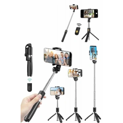 Cep Telefonu Tripod Standı Manyetik Selfie Sopa Bluetooth Uzaktan Kumandalı