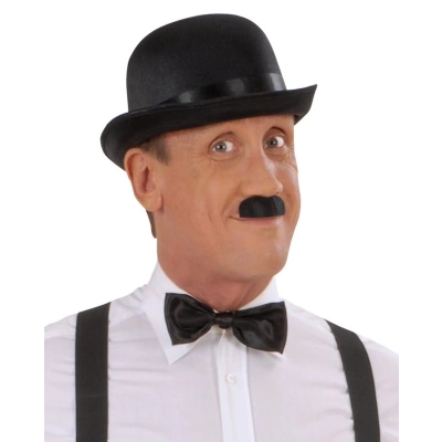 Charlie Chaplin Stil Yetişkin Şapkası – Siyah Melon Parti Şapkası
