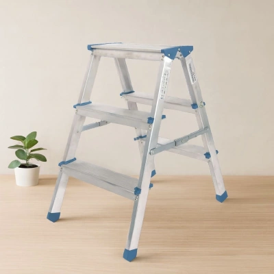 Çift Basamaklı 3+3 Alüminyum Merdiven 69 cm