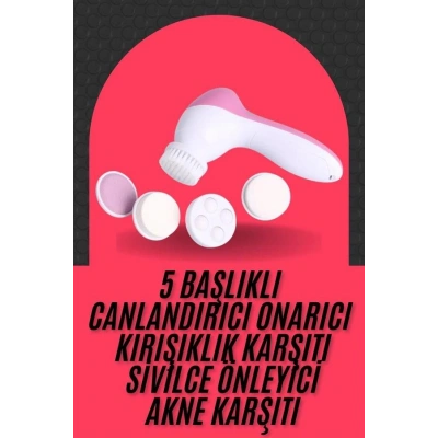 Cilt Temizleme ve Masaj Aleti 5 Başlıklı Akne ve Sivilce Önleyici