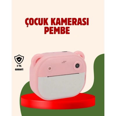 Çocuklar İçin Şipşak Yazıcı Kamera 24MP HD Çift Lensli Termal Baskılı