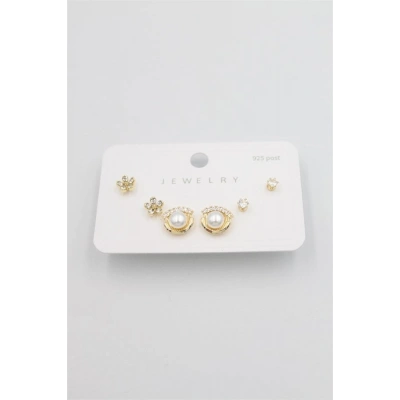 Çoklu Set Küpe - Altın