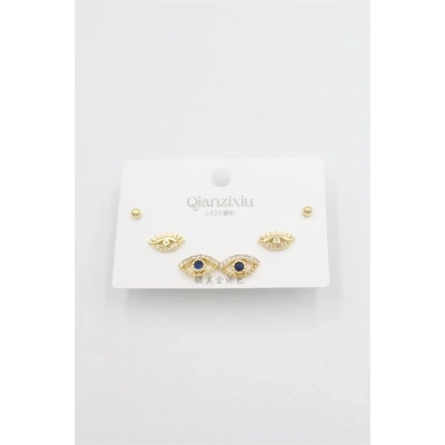 Çoklu Set Küpe - Altın