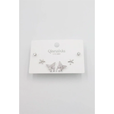 Çoklu Set Küpe - Gümüş
