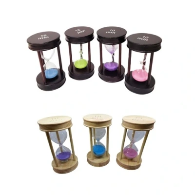 HERŞEYTREND Dekoratif Ahşap 10 Dakika Kum Saati