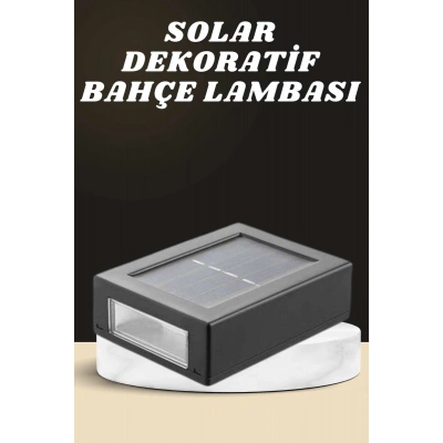 Dekoratif Duvar Lambası Solar Güneş Enerjili Bahçe Aydınlatması