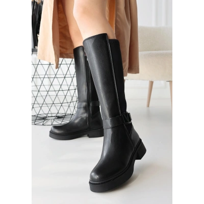 HERŞEYTREND Diona Siyah Cilt Çizme