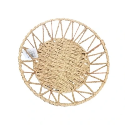 HERŞEYTREND Doğal Örgü Yuvarlak Sepet