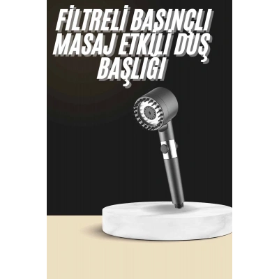 Duş Başlığı Profesyonel Masaj Başlıklı 3 Modlu Yeni Nesil Masaj Uçlu Su Tasarruflu