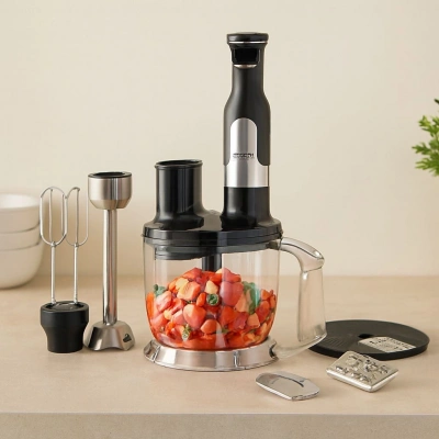El Multi Blender Seti - 2 Hız, Paslanmaz Çelik Bıçak, 2 L Hazneli