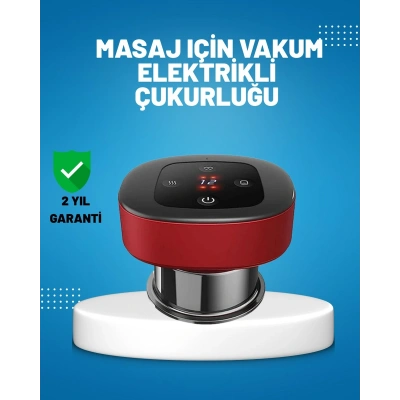 Elektrikli Vakumlu Çukurluk Masaj Aleti Isıtmalı ve Kırmızı Işıklı Terapi Seti
