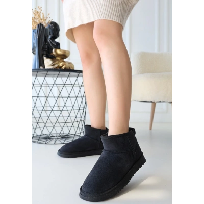 Elsa Siyah Süet Bot