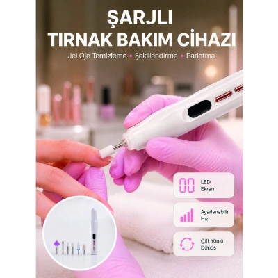 Evde ve Profesyonel Kullanıma Uygun Tasarımlı Tırnak Bakım Cihazı