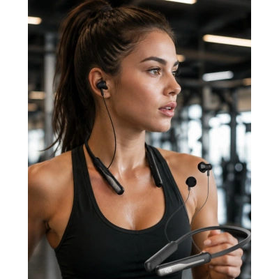 Extra Bass Kablosuz Kulaklık Uzun Bataryalı Neckband Tasarım
