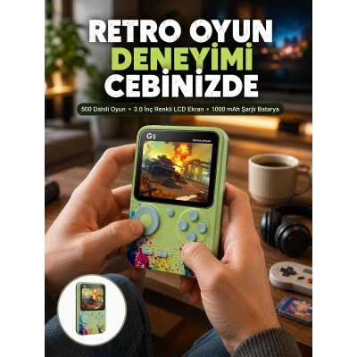 G5 Game Box Retro Mini Oyun Konsolu – 500 Dahili Oyun Yeni Nesil