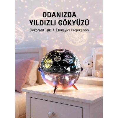 Galaksi ve Yıldız Efektli Nemlendirici Işık Projektörü Yeni Nesil