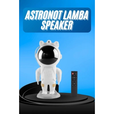 Gece Lambası Astronot Bluetooth Hoparlörlü Galaksi Işık Projektörü